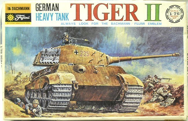 Fujimi 1/76 Tiger II German Heavy Tank, 0757 plastic model kit